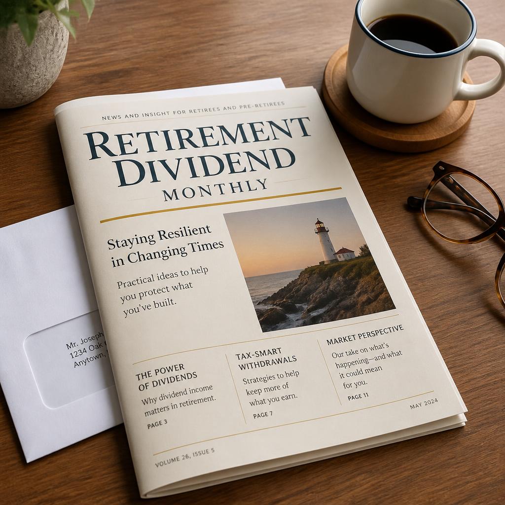 Retirement Dividend Monthly — Printed and mailed to your home.