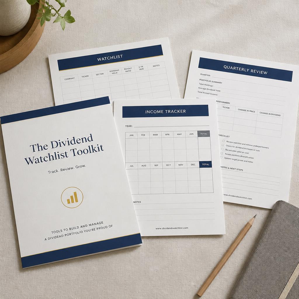 The Dividend Watchlist Toolkit — printed worksheets